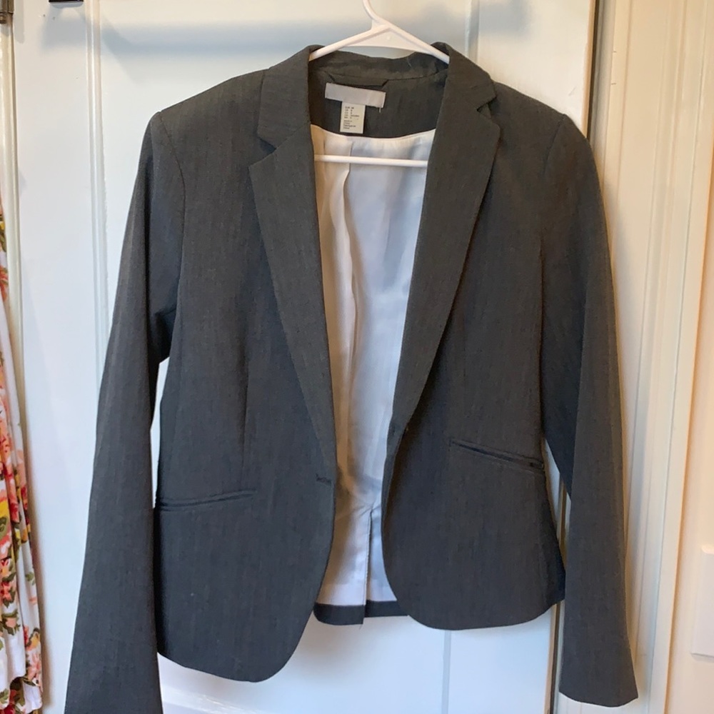 Gray h&m fitted women’s blazer